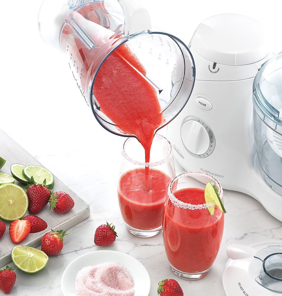Energi Packaging Design Agency Specialists Product Lifestyle Photography Fresh Fruit Strawberry Lime Sugar Smoothie Healthy Drink Juice Glass Pitcher Blender